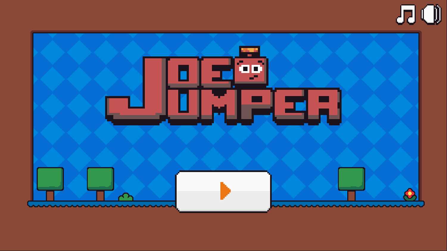 Joe Jumper Game Welcome Screen Screenshot.