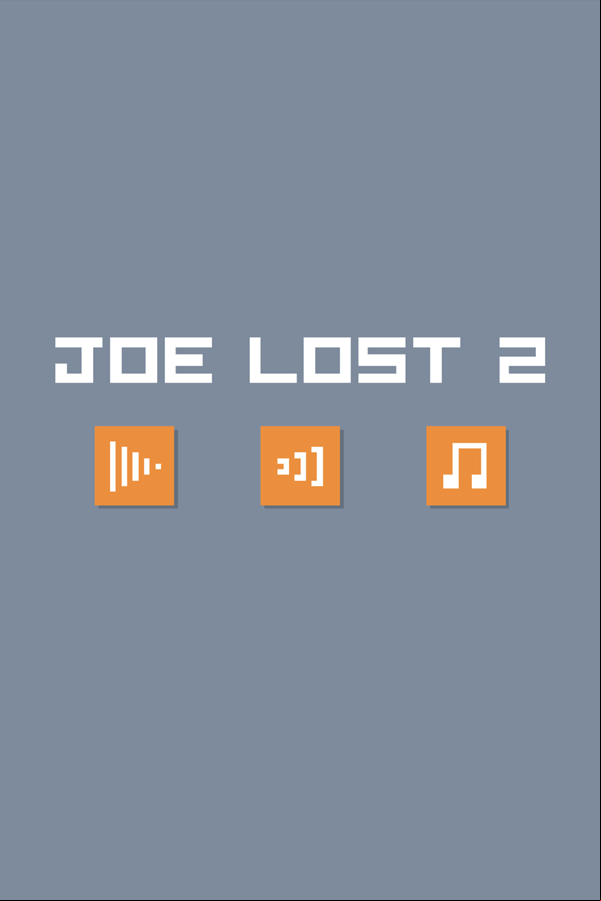 Joe Lost 2 Game Welcome Screen Screenshot.