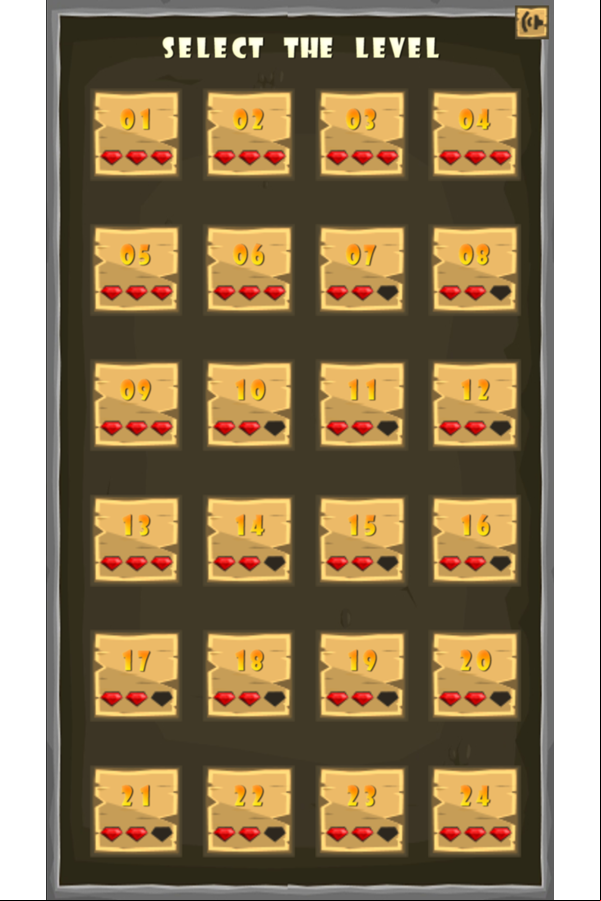 Joee Adventure Level Select Screenshot.