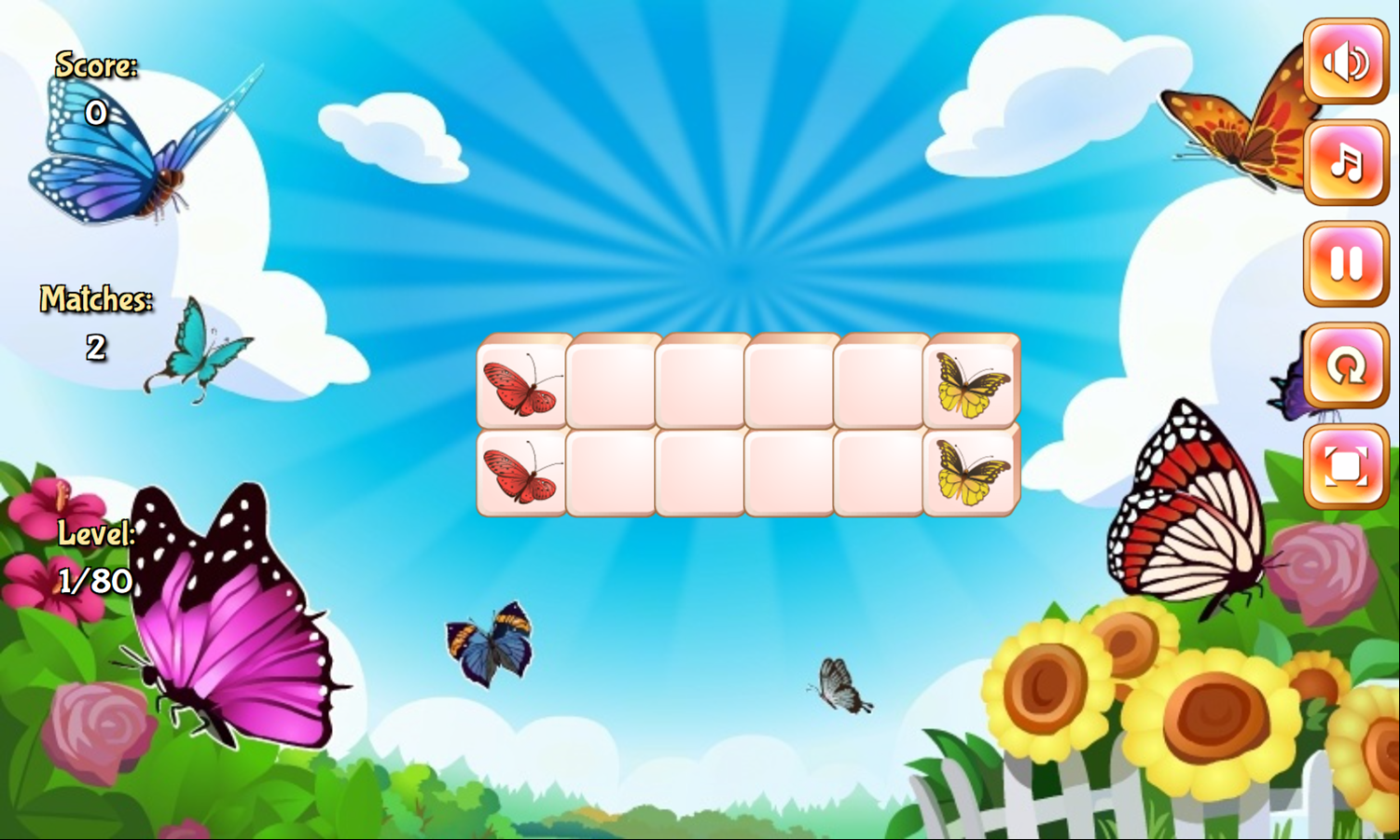 Jolly Jong Butterfly Game Level Start Screenshot.