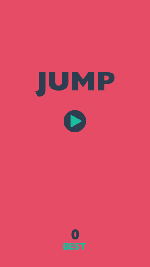 Jump Game Welcome Screen Screenshot.