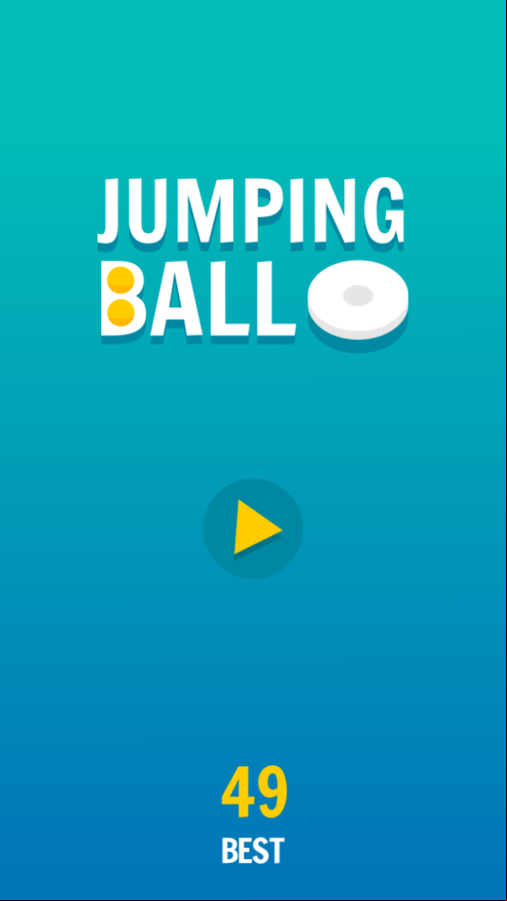 Jumping Ball Game Best Score Screenshot.