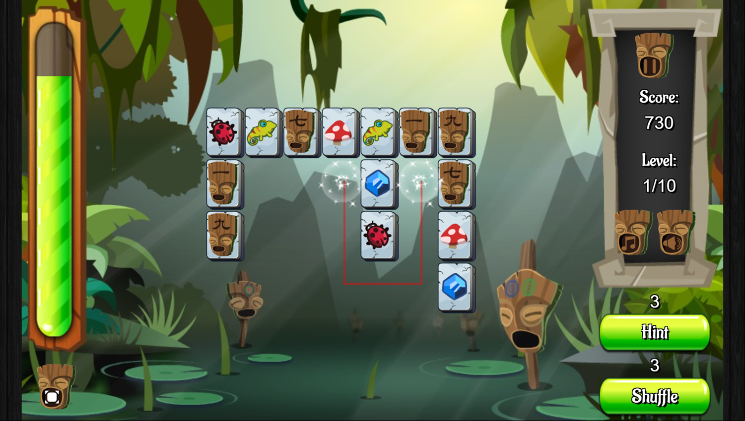 Jungle Connect Game Play Screenshot.