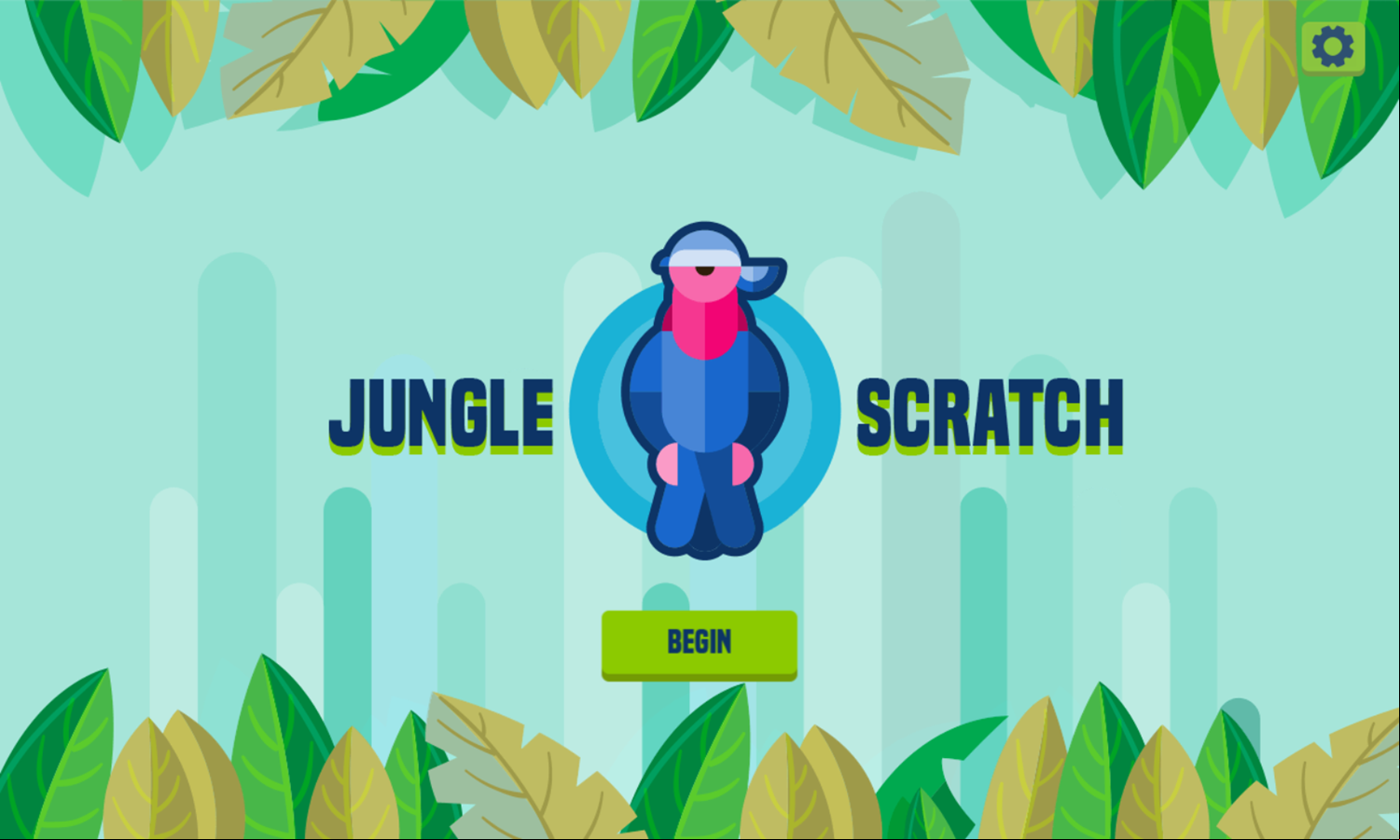 Jungle Scratch Game Welcome Screen Screenshot.