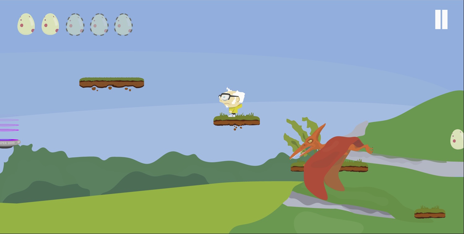 Jurassic Theft Game Welcome Screen Screenshot.