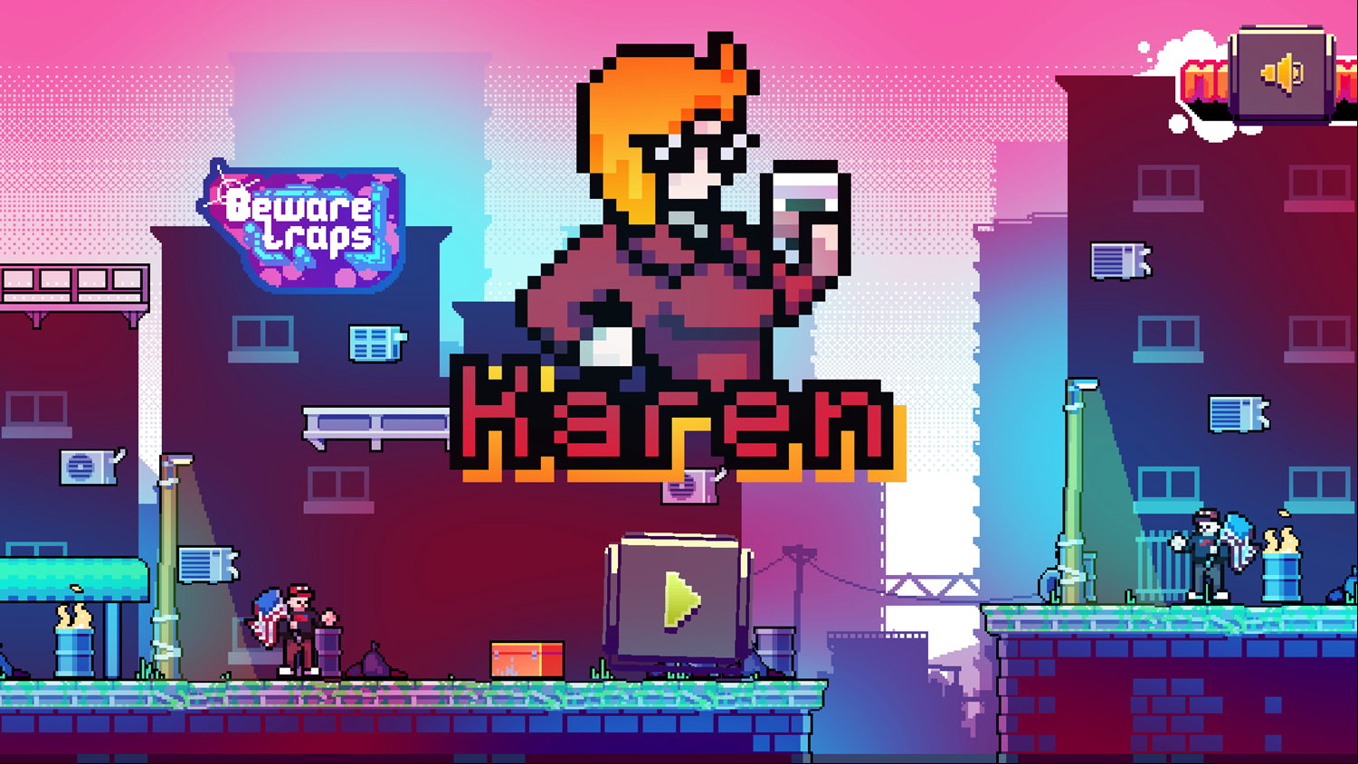 Karen Woke in San Francisco Game Welcome Screen Screenshot.
