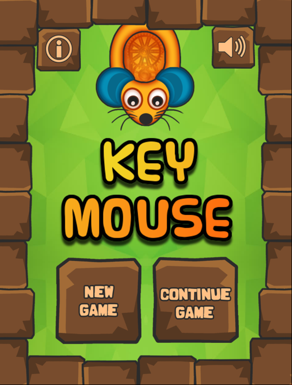 Key Mouse Game Welcome Screen Screenshot.