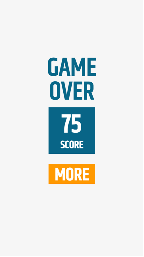 Kick Color Game Over Screenshot.