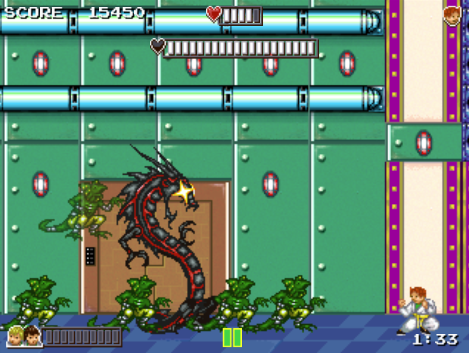 Kickin' It Black Dragon Blitz Game Final Boss Battle Screenshot.
