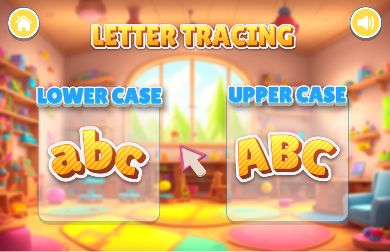 Kids Tracing Game Welcome Screen Screenshot.