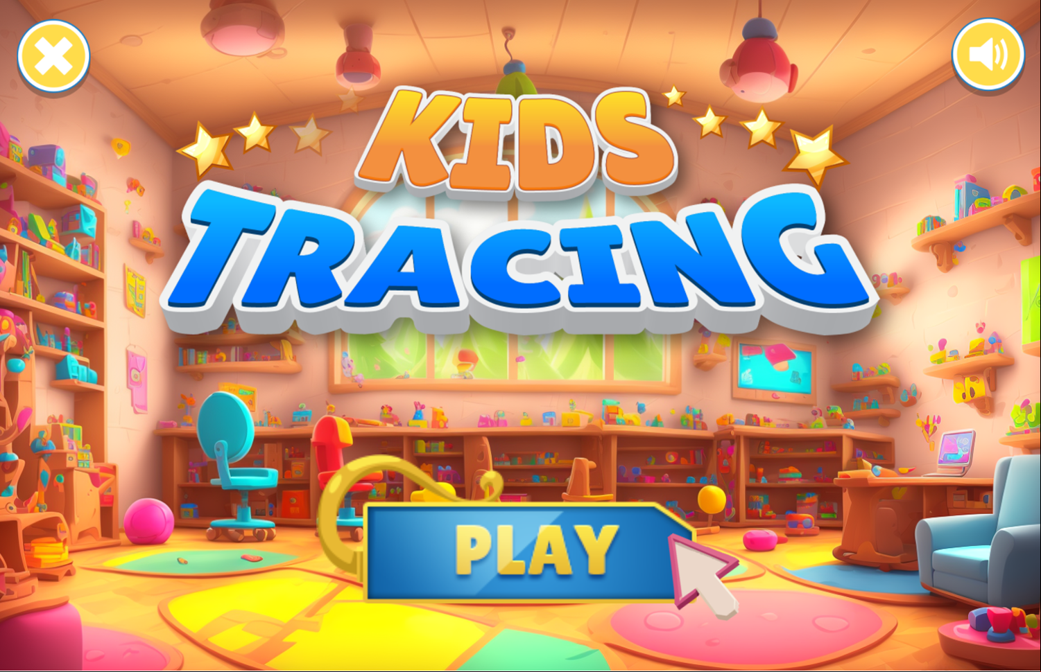 Kids Tracing Game Welcome Screen Screenshot.
