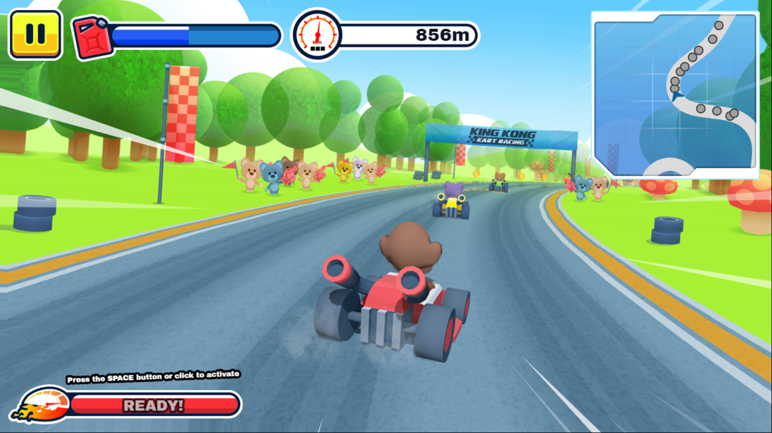King Kong Kart Racing Game Play Screenshot.