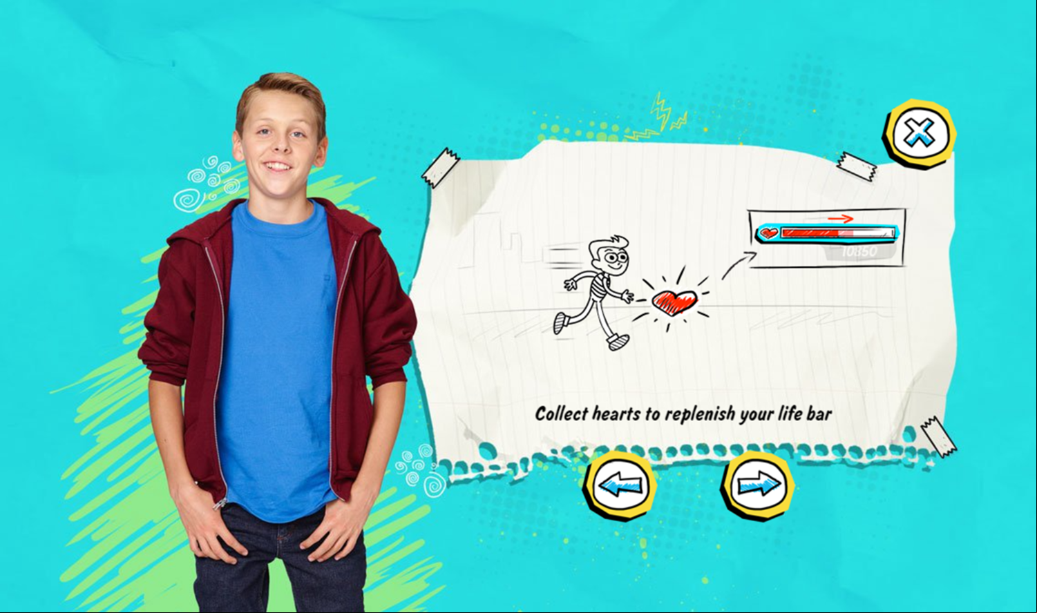 Kirby Buckets Scrawl & Brawl Game How to Play Collecting Hearts Screen Screenshot.