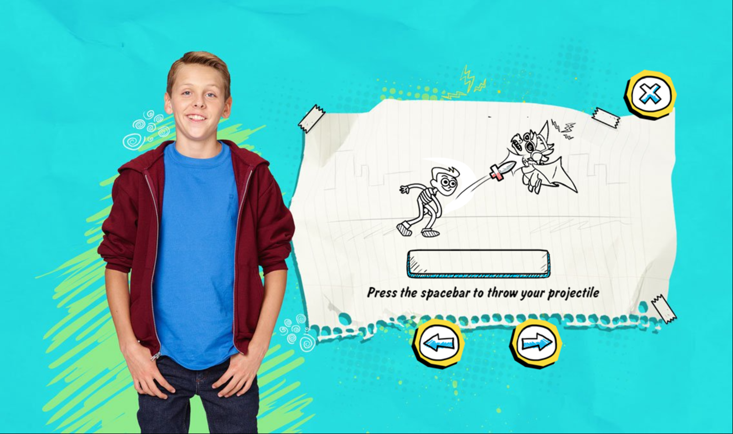 Kirby Buckets Scrawl & Brawl Game How to Play Range Attack Screen Screenshot.