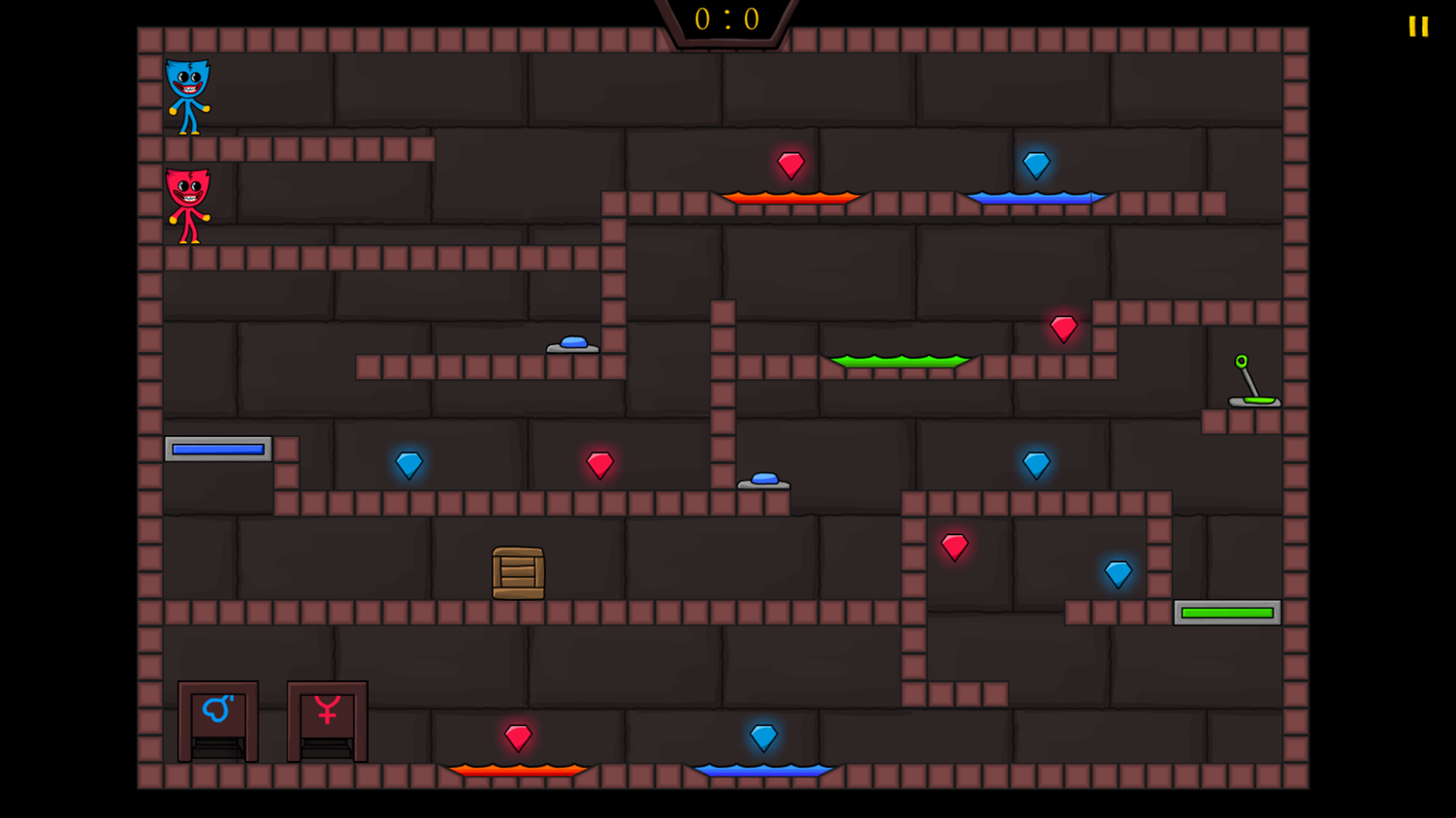 Kissy Missy and Huggy Wuggy Game Level Start Screenshot.