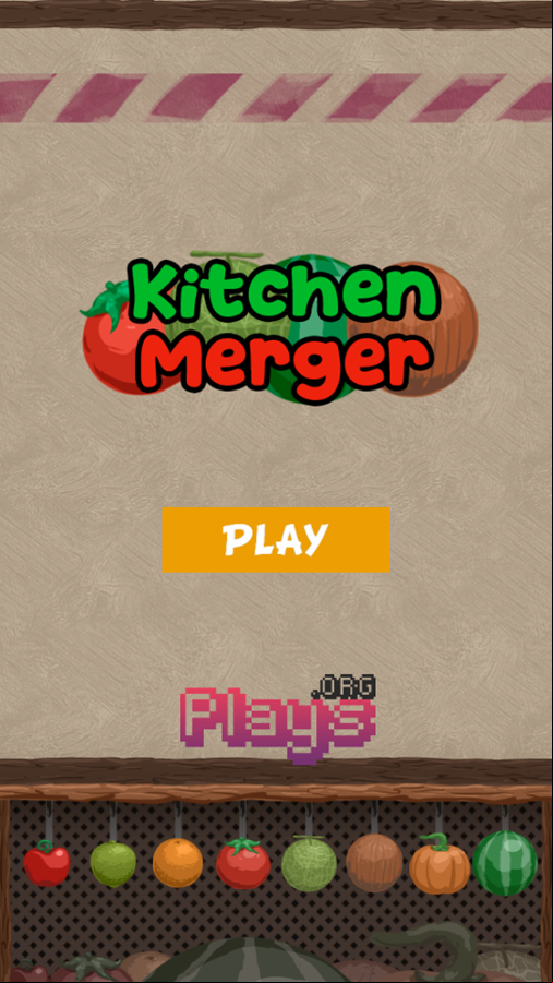 Kitchen Merger Game Welcome Screen Screenshot.
