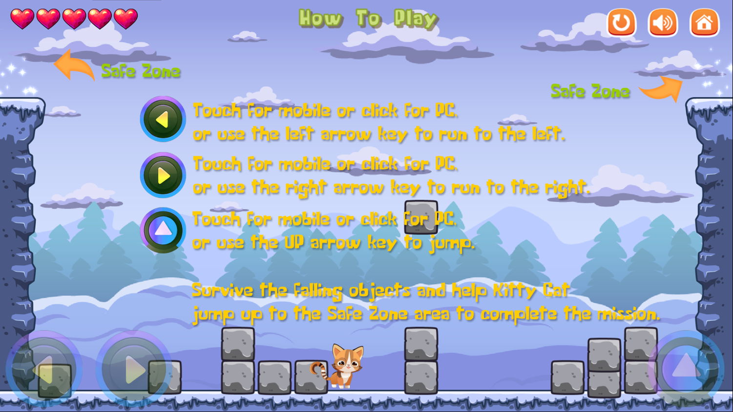 Kitty Cat Run Game How To Play Screenshot.