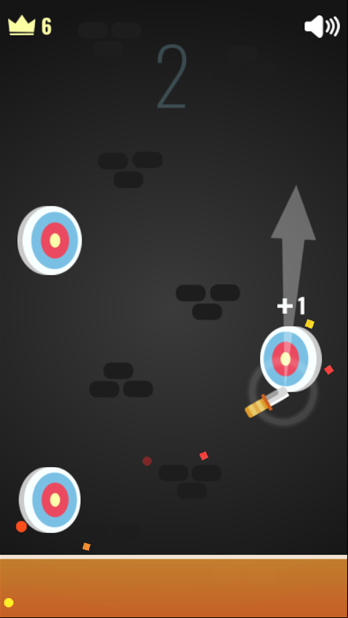 Knife Climb Game Target Hit Screenshot.