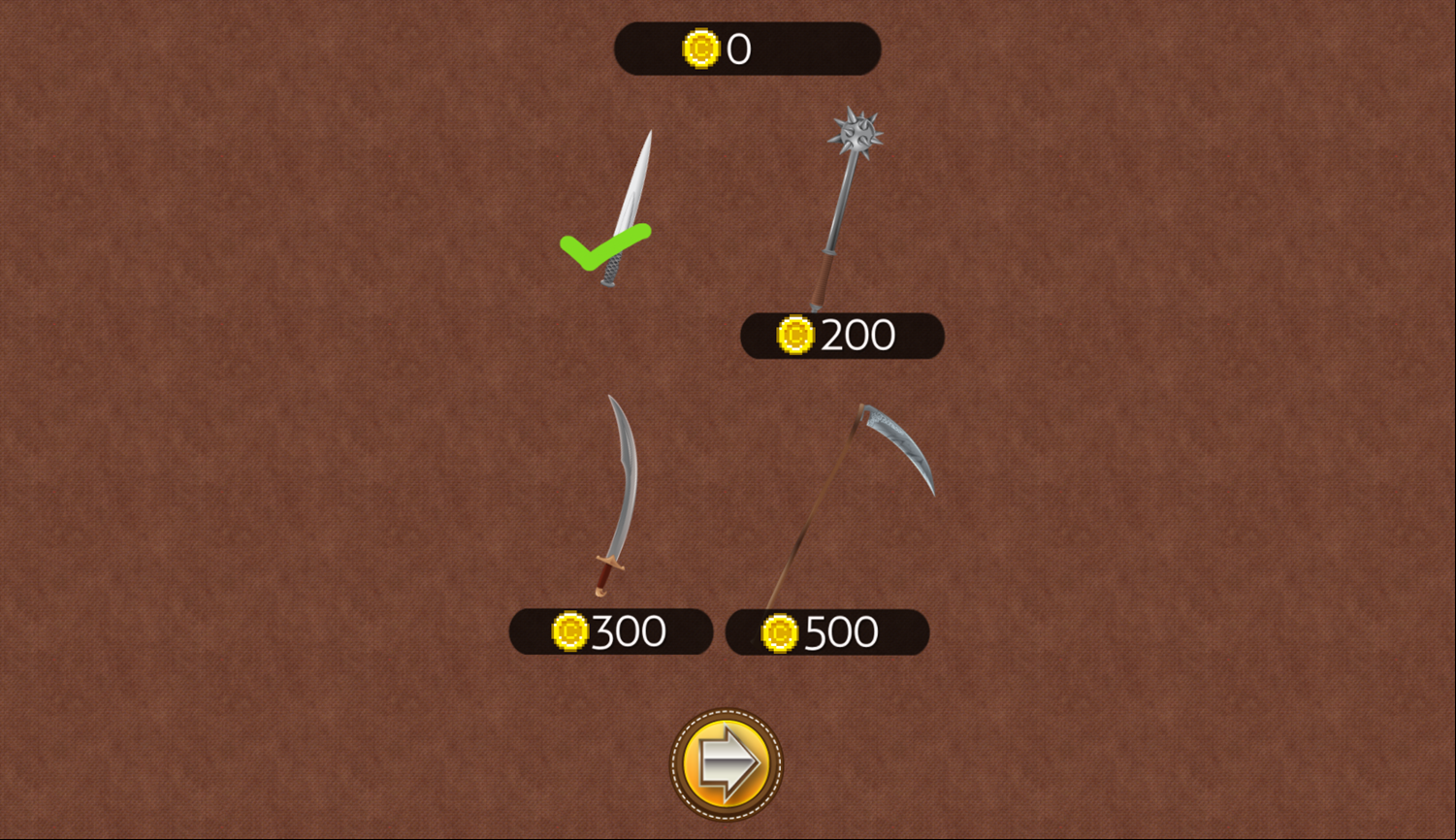 Knife Flip Game Buy Weapon Screenshot.