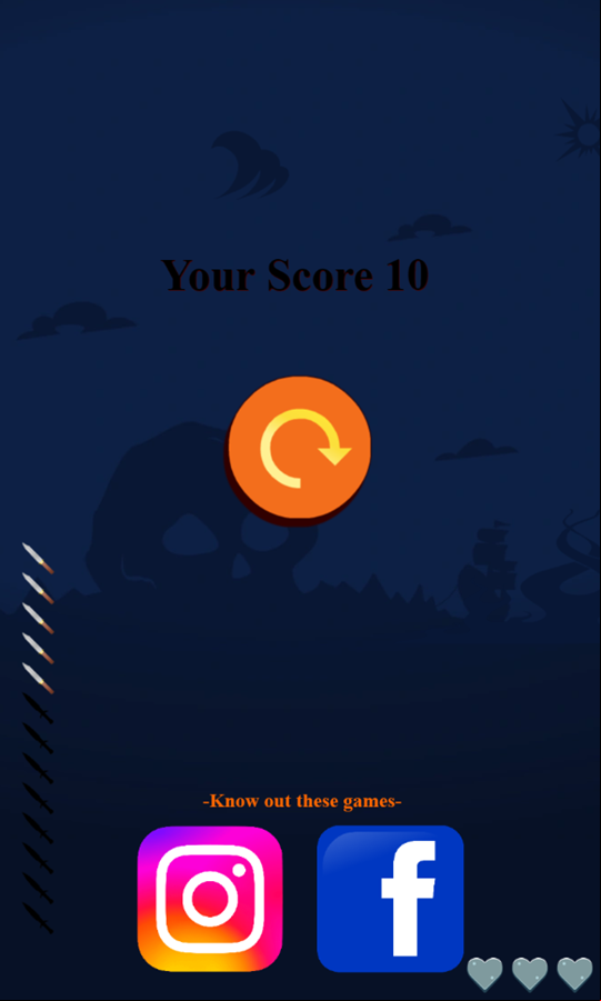 Knife Hitter Game Complete Screenshot.