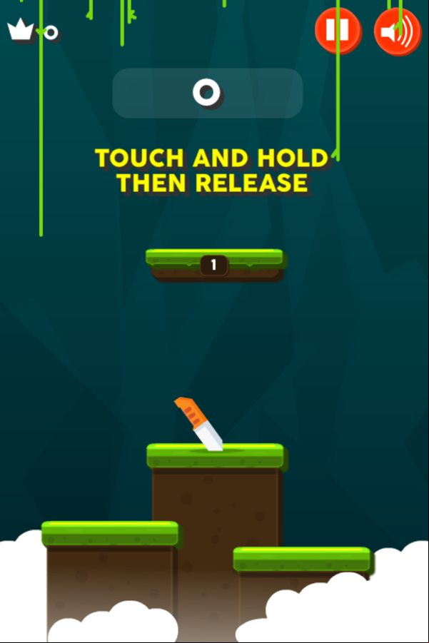 Knife Jump Game How To Play Screenshot.