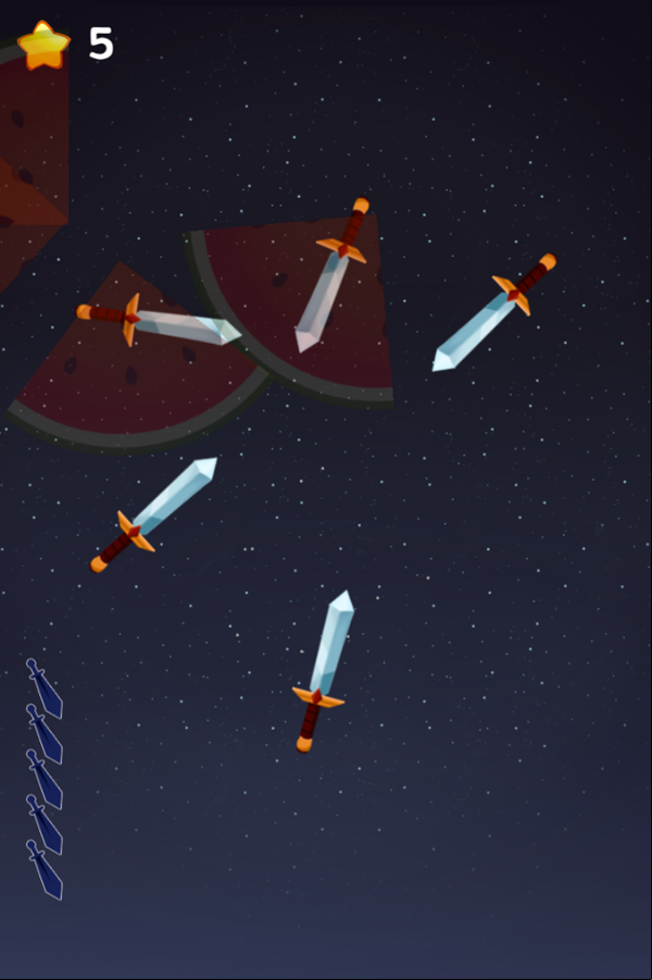 Knife Shot Game Play Screenshot.