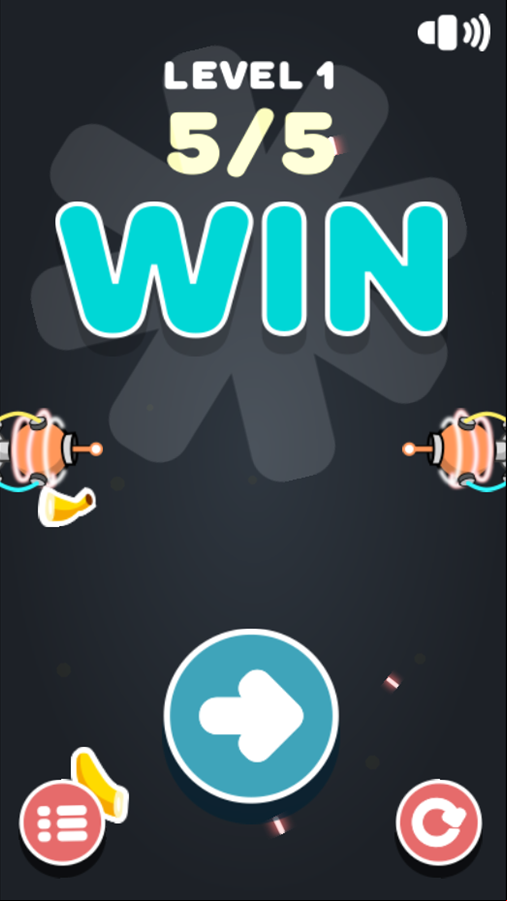 Laser Slicer Game Level Beat Screen Screenshot.