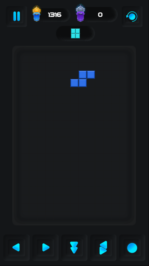 Last Block Game Start Screenshot.