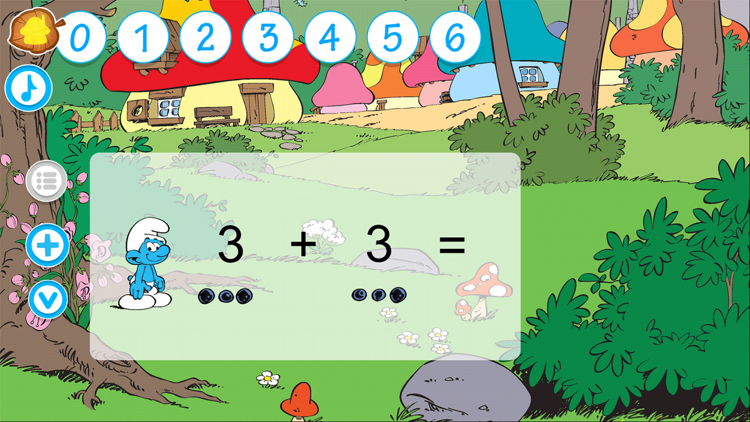 Learn With the Smurfs Math Game How To Play Screenshot.