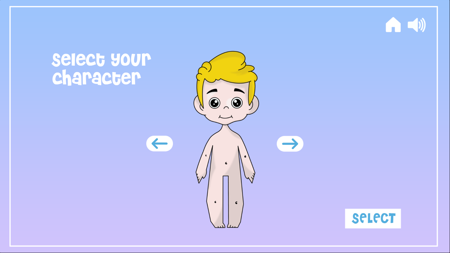 Learning The Body Game Select Character Screenshot.