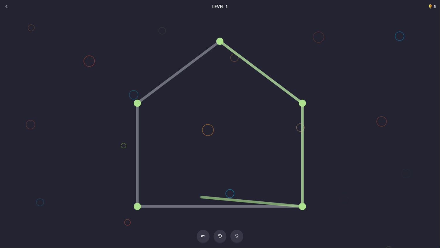 Line and Dots Game Level Play Screenshot.