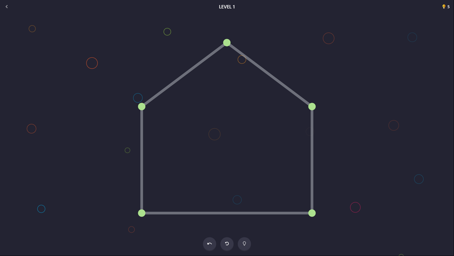 Line and Dots Game Level Start Screenshot.