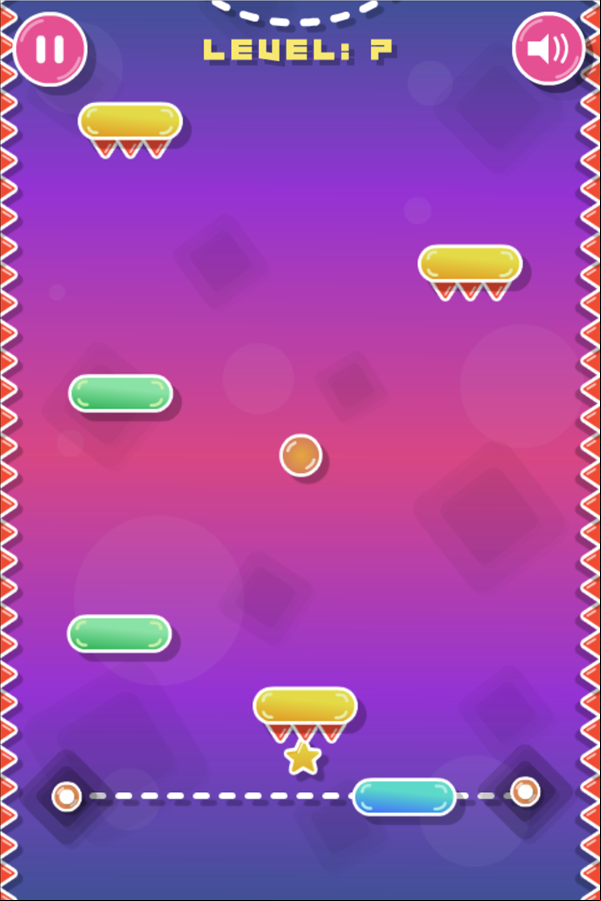 Line Climber Game Yellow Platforms Screenshot.
