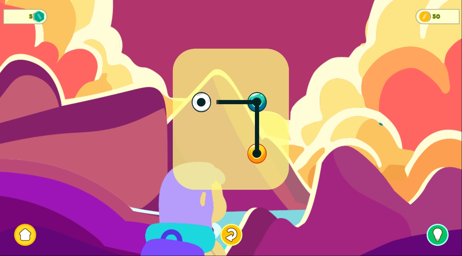 Line On Hole Game Level Play Screenshot.