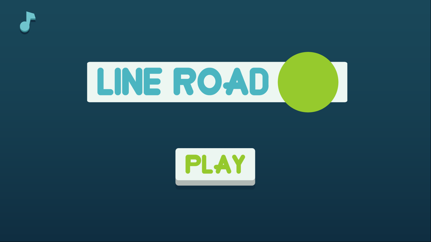 Line Road Game Welcome Screen Screenshot.