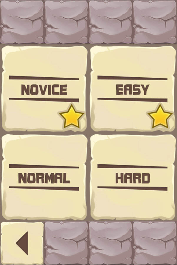 Lineum Game Difficulty Select Screen Screenshot.