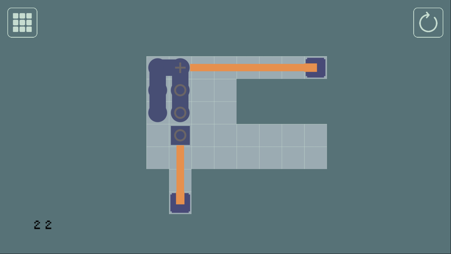 LinkSnake Game Level With a Positive and Circles Screenshot.