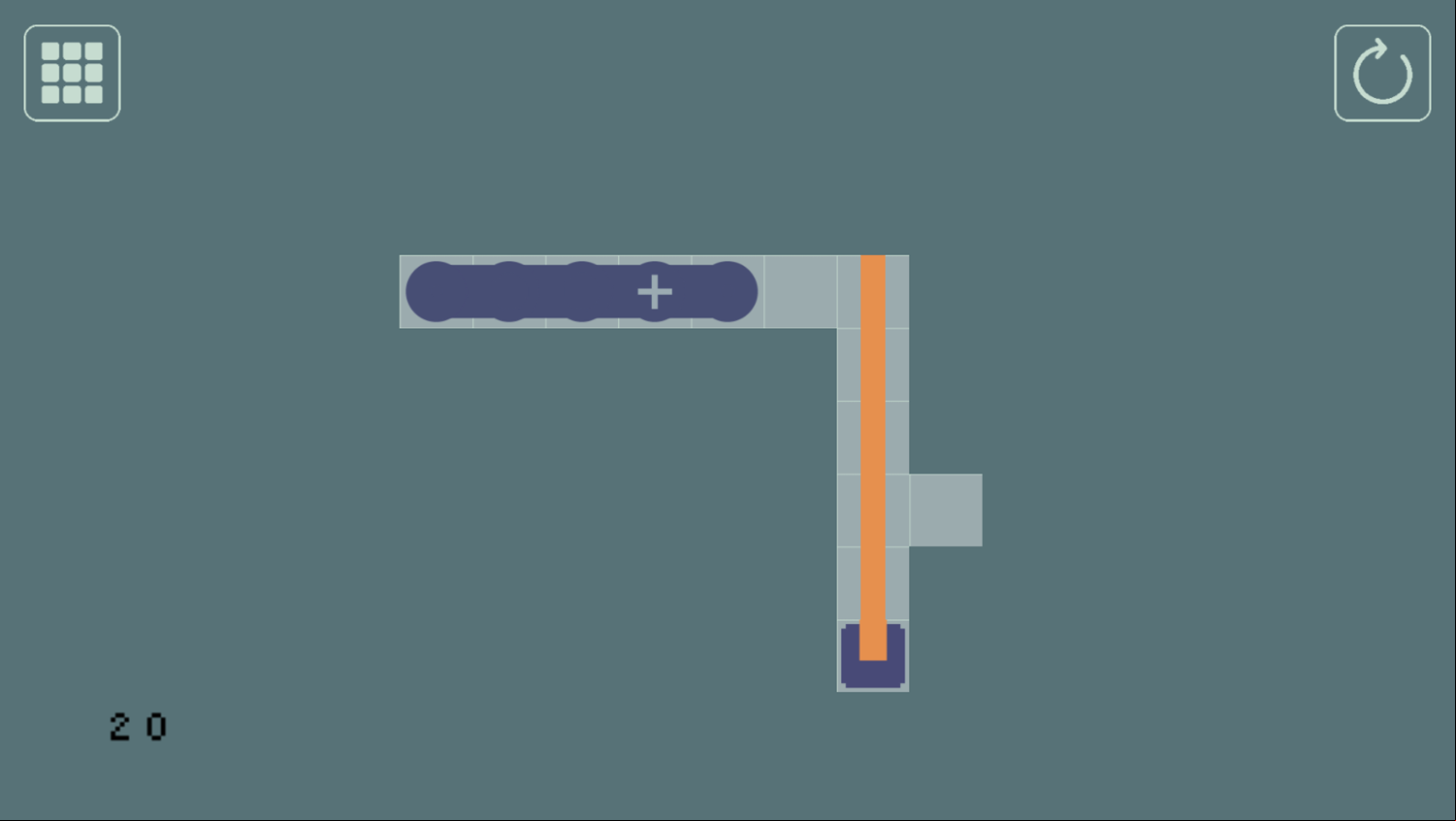 LinkSnake Game Level With a Positive Snake Screenshot.