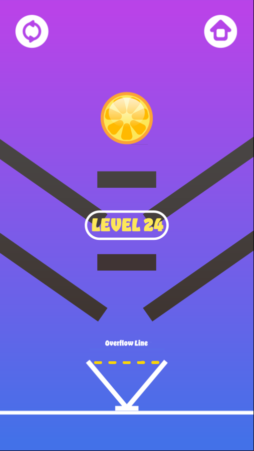 Liquid Orange Game Level 24 Screenshot.