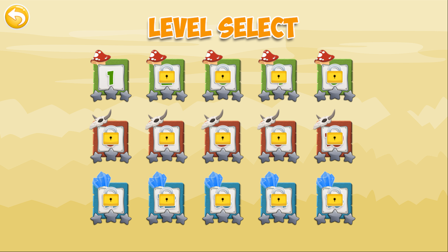 Little Dino Adventure Returns 2 Game Level Select Screenshot.