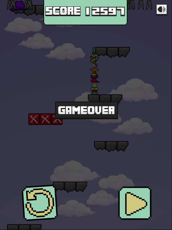 Llama Leap Game Over Screenshot.