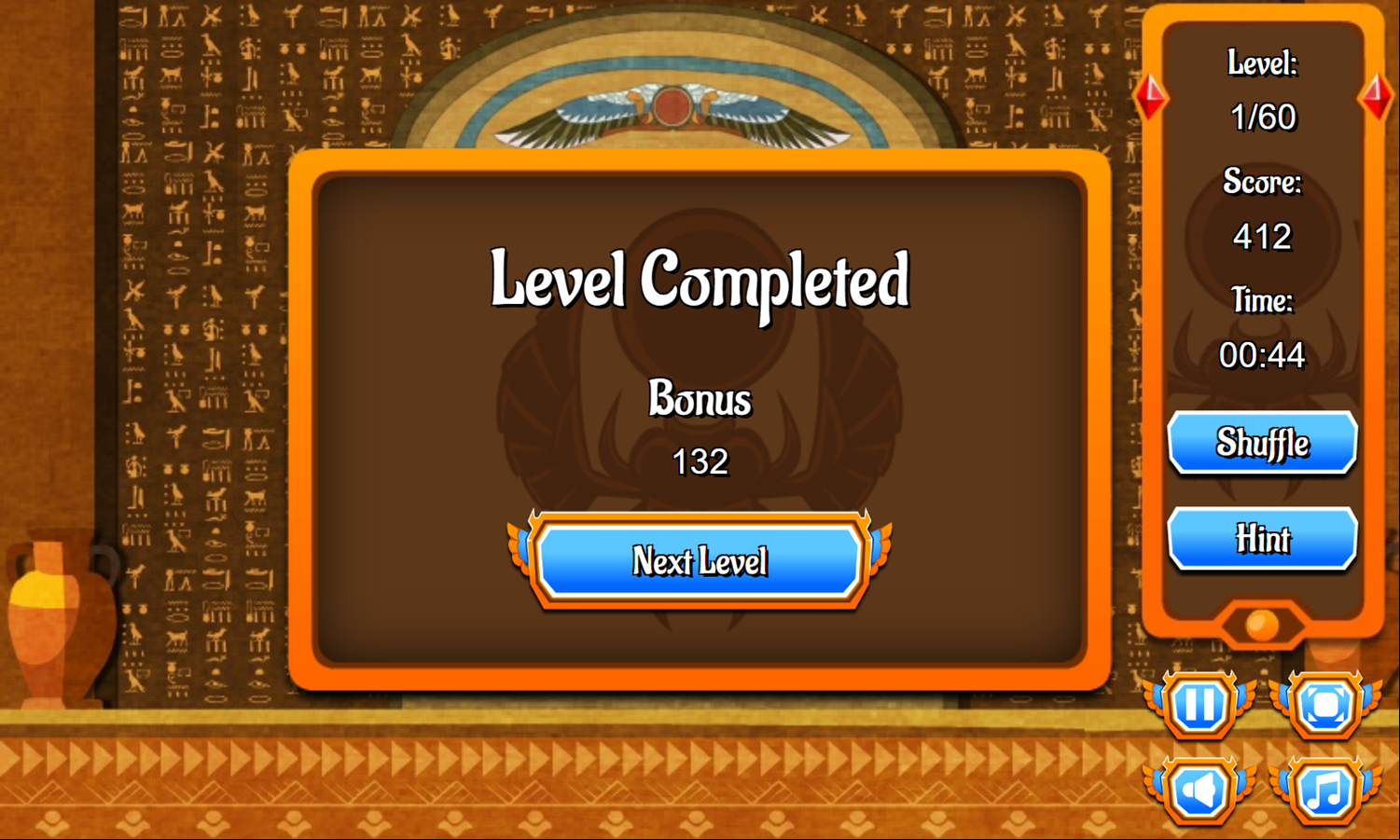 Lost in Time Game Level Completed Screenshot.