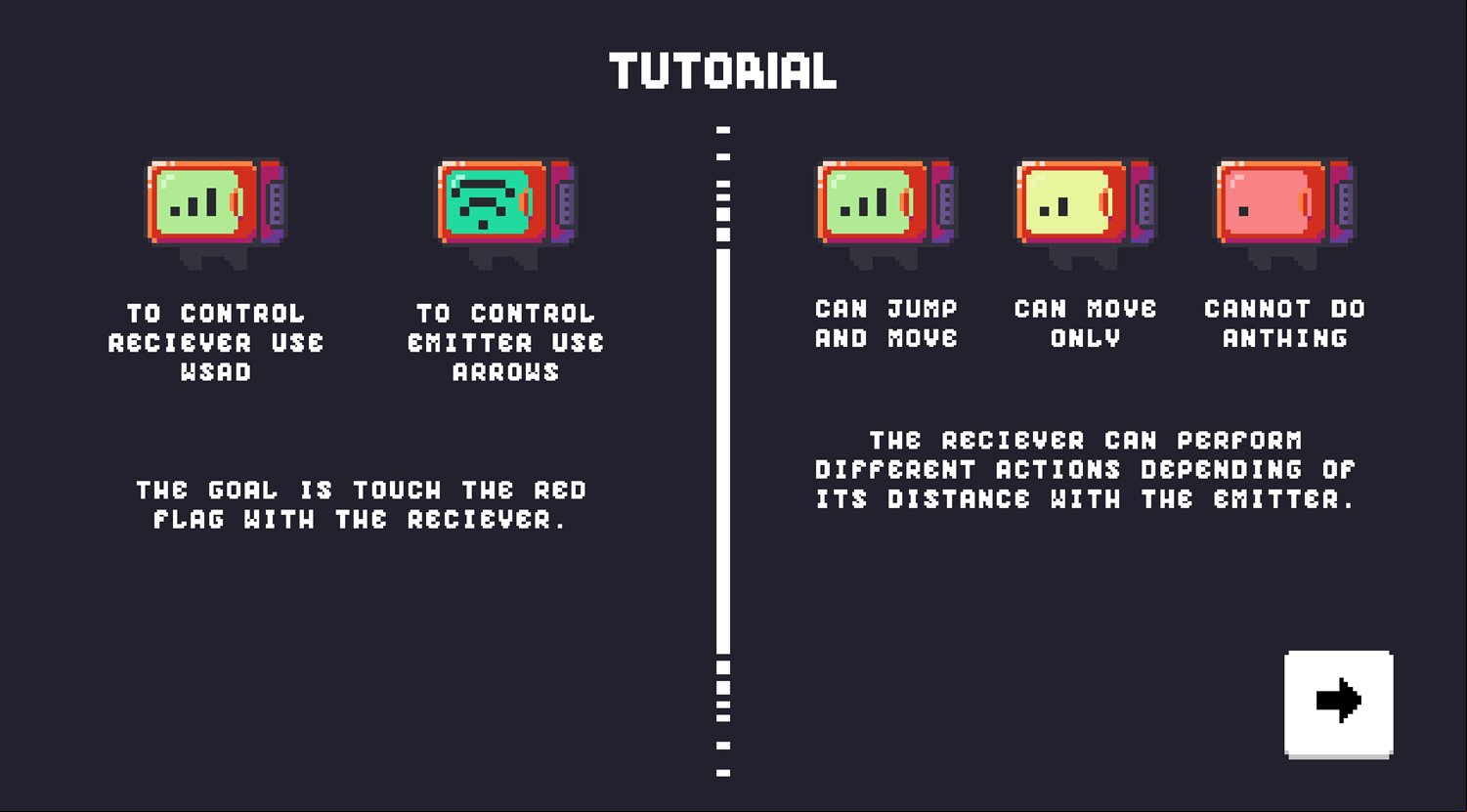 Lost Signal Game Tutorial Screenshot.