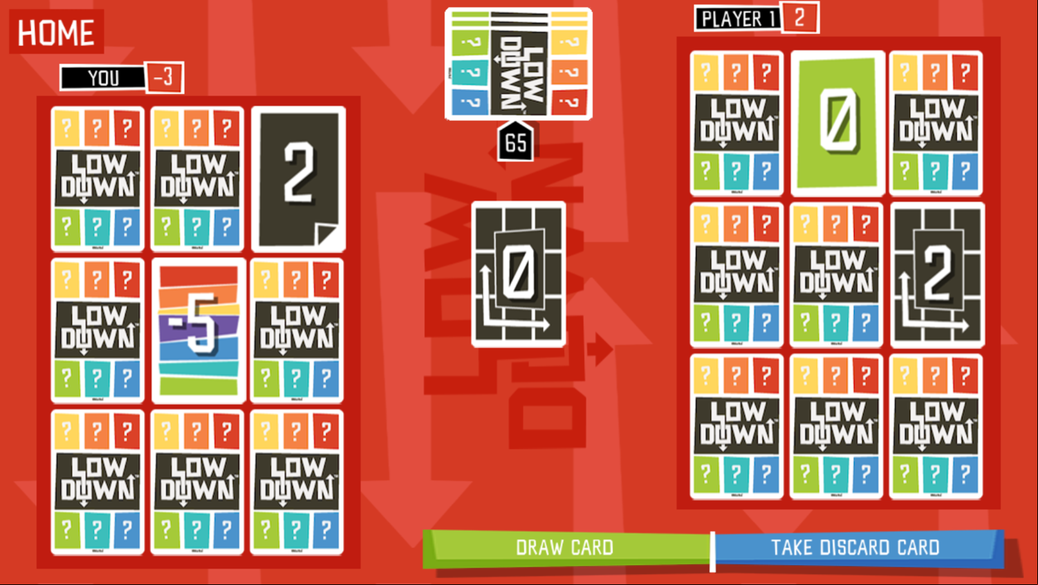 Low Down Game Start Screenshot.