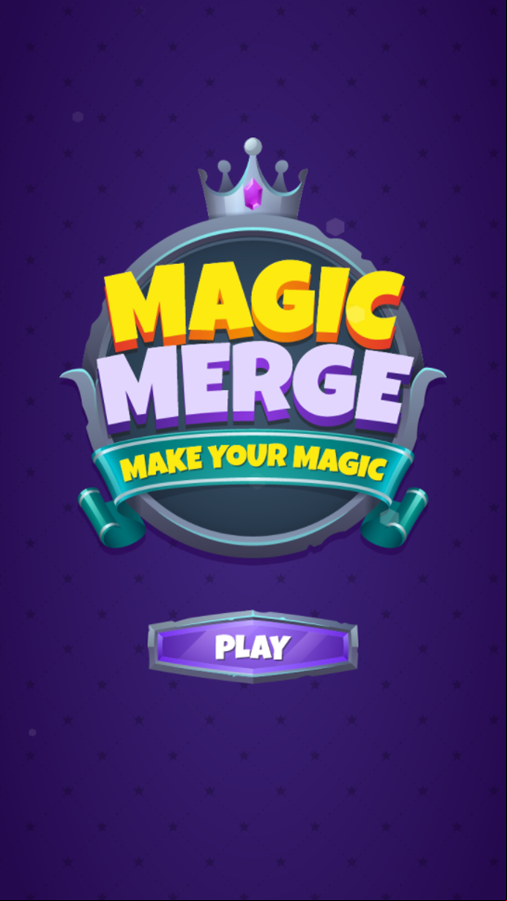 Magic Merge Game Welcome Screen Screenshot.