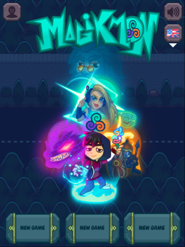 Magikmon Game Welcome Screen Screenshot.