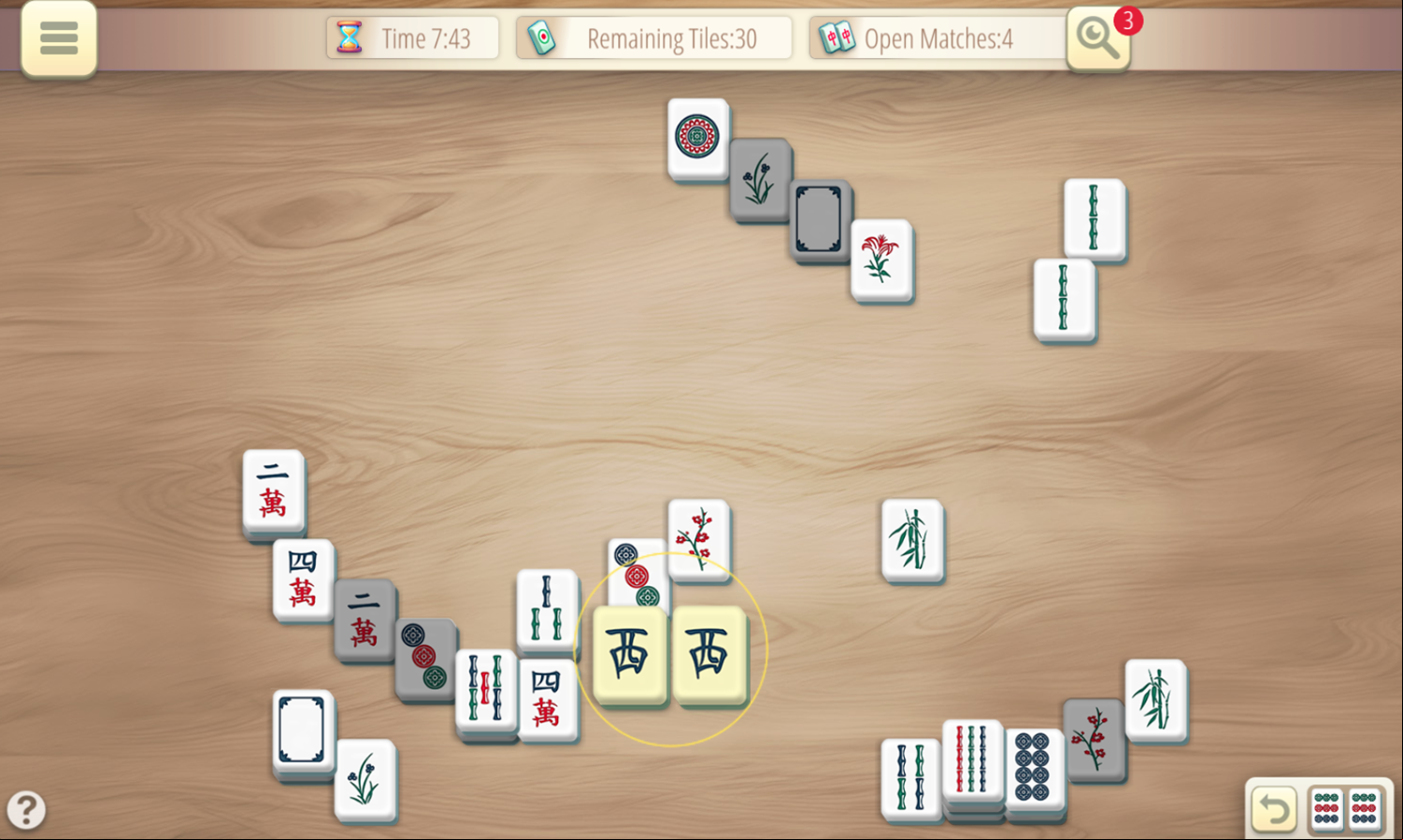 Mahjong At Home Game Progress Screenshot.