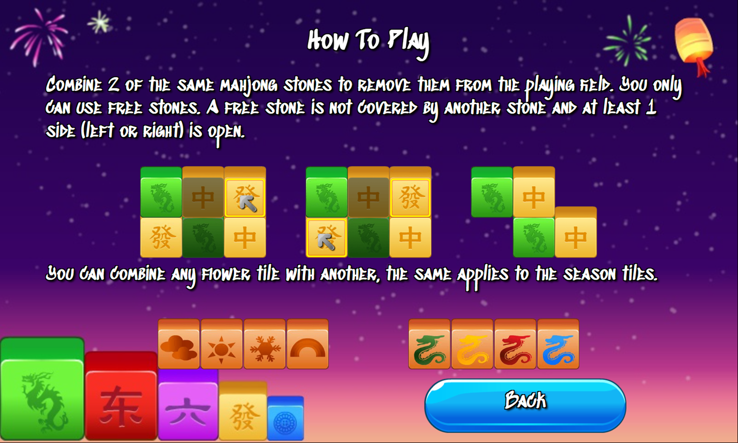 Mahjong Colors Game How To Play Screenshot.