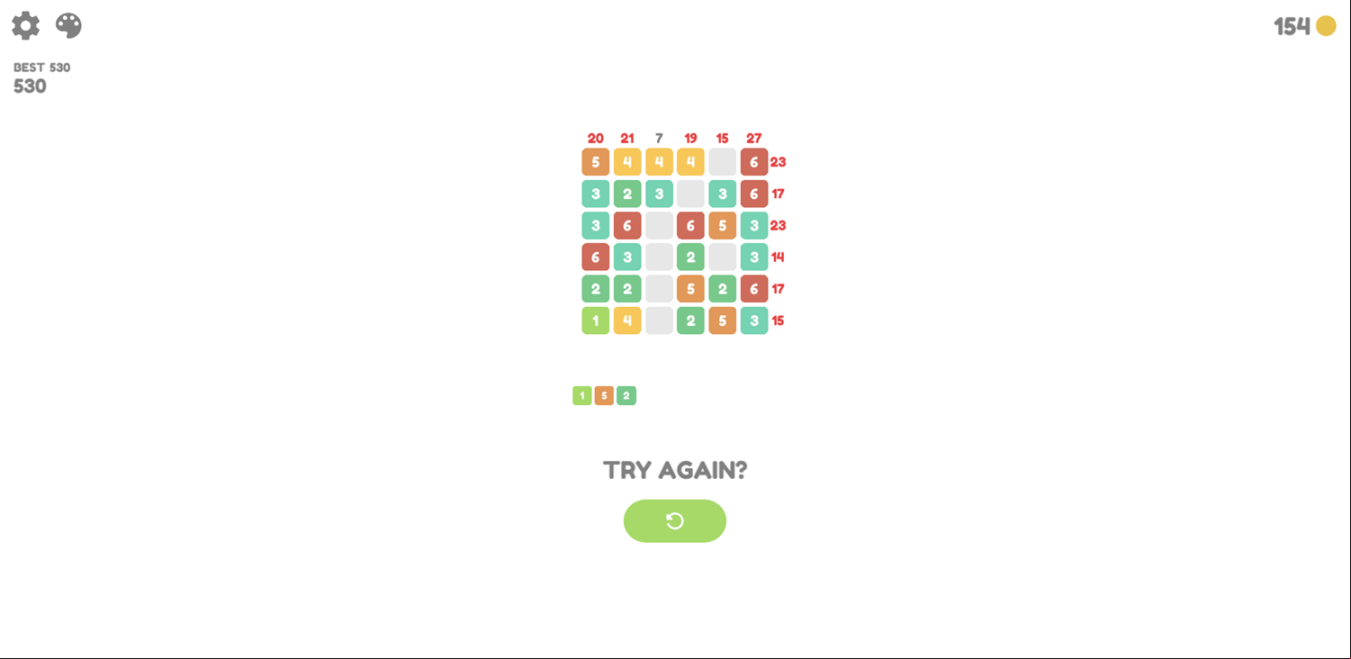 Make 10 Game Over Screen Screenshot.