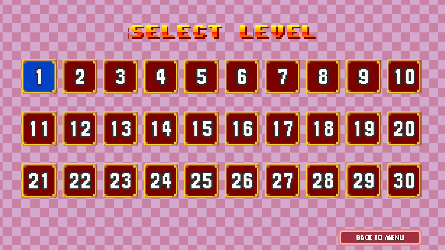 Masked Stabber Select Level Screenshot.